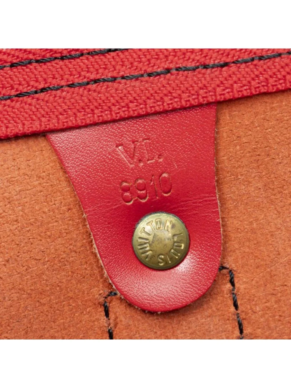 Louis Vuitton Keepall Black Stitch Red